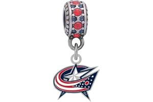 FINAL TOUCH GIFTS Columbus Blue Jackets Logo Charm Fits Compatible With Pandora Style Bracelets