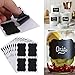 Chalkboard Labels,Liangxiang 108 Pcs Premium Jars Stickers Erasable Reusable Kitchen Tag for spice bottles Candy jar Mason Jars (108 PCS BLACK)