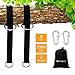 AIRYLIFE Tree Swing Hanging Straps Kit, Holds 3500Lbs, 5Ft Long Hanging Straps x 2, 3" Inch Safer Lock Snap Carabiner Hooks x 2, Perfect for Hammocks, Tree Swing Sets, and Swing Ropes(Black) primary