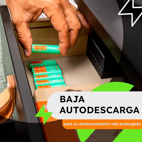 100%PeakPower Pilas Recargables AA 2300 mAh NiMH, Paquete de 12 Unidades - hasta 1000 Recargas, Alta Capacidad, Precargadas - Pilas AA Recargables para Juguetes, Controles, Adornos de Navidad