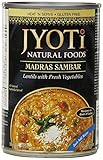 Jyoti Natural Foods Madras Sambar, Yellow Lentils with Vegetables, 15 Ounce