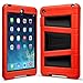 i-Blason Apple iPad Mini 2/3/4 Case with Retina Display ArmorBox 2 Layer Convertible [Hybrid] Full-Body Protection KickStand Case with Built-in Screen Protector for Kids Friendly (Red/Black)