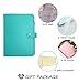 Harphia A5 Binder, A5 planner, Wool Felt Notebook,personal planner binder with Zip Pouch PVC Bag, Today Ruler, PP Plate Mat (Mint Blue, A5 9 x 6.69'')