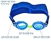 Frogglez NEW Explorerz Jr. Kids Swimming Goggles with Custom Fit Neoprene Strap, Comfort First Design, Unisex (Blue)