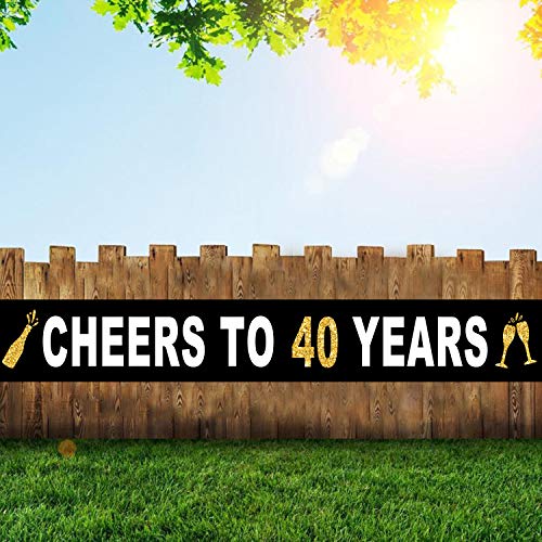 Large-Cheers-to-40-Years-Banner-Black-and-Gold-Forty-Birthday-Flag-40th-Birthday-Party-Outdoor-Decoration-98-x-16-feet