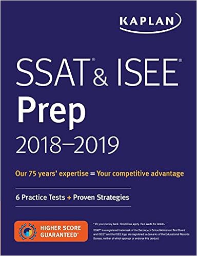 Buy Ssat Isee Prep 2018 2019 6 Practice Tests Proven Strategies Kaplan Test Prep Book Online At Low Prices In India Ssat Isee Prep 2018 2019 6 Practice Tests