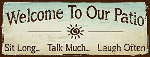 Welcome to Our Patio Metal Sign, Outdoor Living, Rustic Decor by HBA