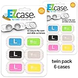 Contact Lens Case, EZcase Flip n Slide, Flip Top, (two 3-packs, 6 cases)