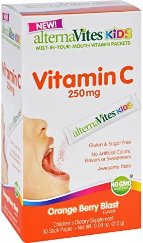 AlternaVites Kids Vitamin C - 250 mg - Orange Berry Blast - 30 Packets Toys Christmas Gift