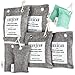 8 Pack - Odor Absorber Bag - Bamboo Activated Carbon - Air Freshener, Purifier, Remover, and Deodorizer Bags - 100% Natural Moisture Eliminator - Remove Smells - 4x200g, 2x75g, and 2x50g