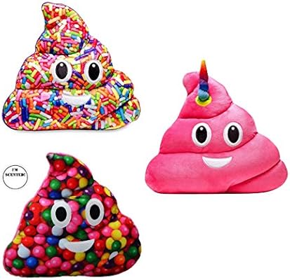 unicorn poop emoji pillow