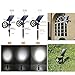 Solar LED Spotlight, APOLLED 2-in-1 Waterproof 4 LED Outdoor Solar Spotlight Adjustable Wall Light Landscape Light Security Lighting for Patio Deck Yard Garden Driveway Pool Area (2 Pack)