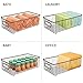 mDesign Metal Farmhouse Kitchen Pantry Food Storage Organizer Basket Bin - Wire Grid Design - for Cabinets, Cupboards, Shelves, Countertops - Holds Potatoes, Onions, Fruit - Large, 4 Pack - Bronze