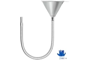 SOLALITHOSYS 24.8" Steel Bendable Universal Spout Funnel with Filter for All Automotive Oils, Lubricants, Diesel Fuel and Other Liquids