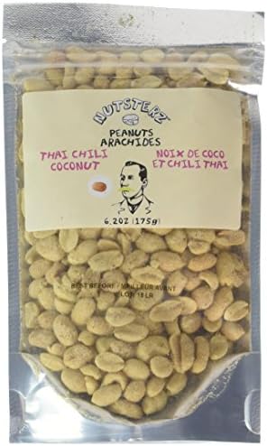 Thai Chili Coconut Peanuts from Nutsterz, Thai Coconut Peanuts; Spicy Chili &amp; Sweet Coconut Peanuts, Peanuts with Natural Flavors, Healthy, Delicious and Nutritious 6.24 OZ (2 Pack)