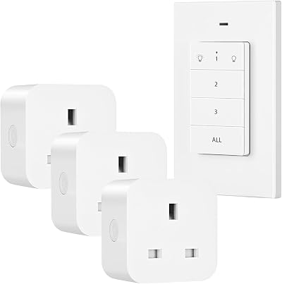 DEWENWILS Wireless Remote Sockets 13A 3120W 30m 3 Sockets + Remote