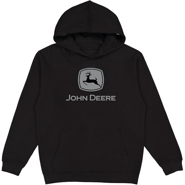 JOHN DEERE Kinder Sweatshirt 'Who’s Driving?' - Blau/Grau, Traktor-Print, Größen 2-4 Jahre, Weich & Bequem
