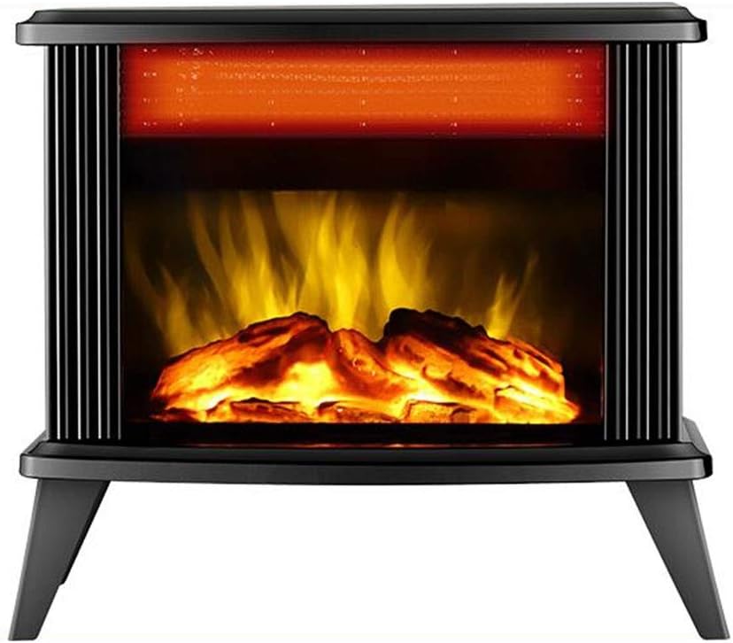 XUERUI Electric Heaters Portable Freestanding Electric Fireplace Stove Heater 2000W With Fire Flame Effect, Log Wood Burner Effect (Color : T2)