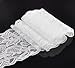 Housweety 10 Yards White Stretch Floral Scallop Lace Edge Trim 3-1/8