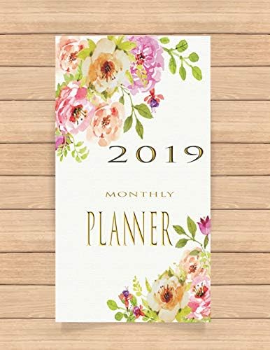 2019 Monthly Planner: Beautiful Organizer Schedule Stylish Cute wedding invitation with watercolor flowers Monthly and Weekly Calendar To do List Top goal and Focus (Planner 2019) Paperback – Large Print, November 24, 2018