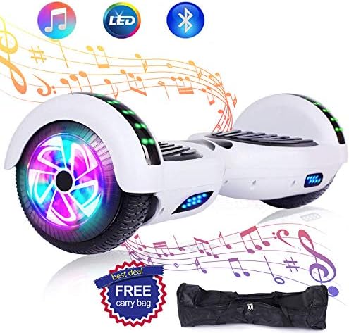 Huanhui 6.5'' Two Wheel Self Balancing Scooter 300w*2 Motors Hover Board for Child and Adult Smart Electric Kids Personal Transportation, Safety UL 2272 Certified, UK Charger, Newest