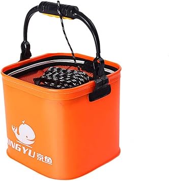 Amazon 多機能釣りバケツ折りたたみバケツ釣り釣りバケツ折りたたみ釣りキャンプバケツポータブルウォーターコンテナ釣り愛好家の贈り物 Funning 仕掛け巻