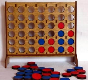 4 in a Row Wooden Tabletop - Travel - Convertible Game