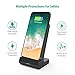 Wireless Charging Stand RAVPower 2 Coils Qi Certified Fast Wireless Charger 10W Qi for Galaxy S9, S9+, S8, S7 & Note 8, 5W Compatible iPhone XS MAX XR X 8 Plus and All Qi-Enabled Devices (Black)