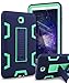 XIQI Compatible with Samsung Galaxy Tab A 8.0 Case Three Layer Hybrid Rugged Anti-Slip Case Full Body Protection Cover for Tab A 8.0 inch,Navy Blue/Lemony Green 2015 Release(No Fit 2017 Release)