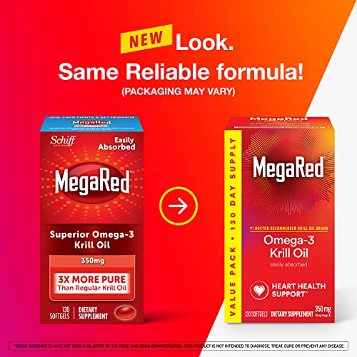 MegaRed Krill Oil 350mg Omega 3 Supplement, #1 Dr Recommended Krill Oil ...