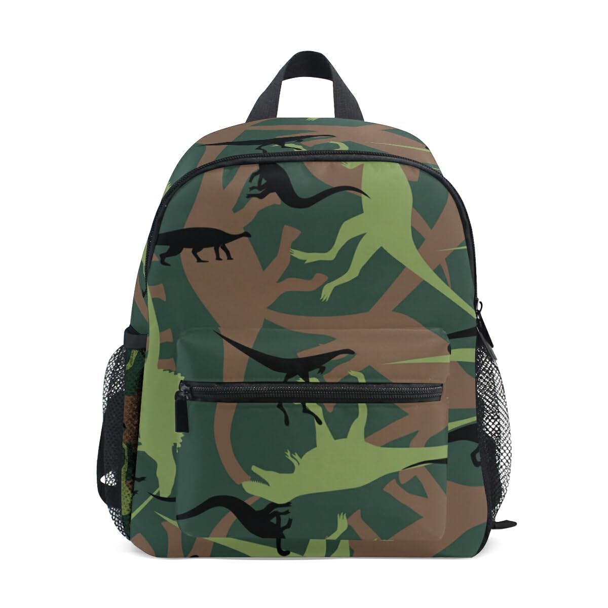 Kids Backpack, Chest Strap, Dinosaur Camouflage Pattern Lightweight Children's School Bag for Preschool Boys Girls — image 1