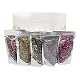 Wellcn Botanical Flowers Kit -French Lavender, Jasmine green tea, premium Chamomile, Red Rose Buds & Petals,Great for daily drink and Many Craft Projects-100% Natural No Additives