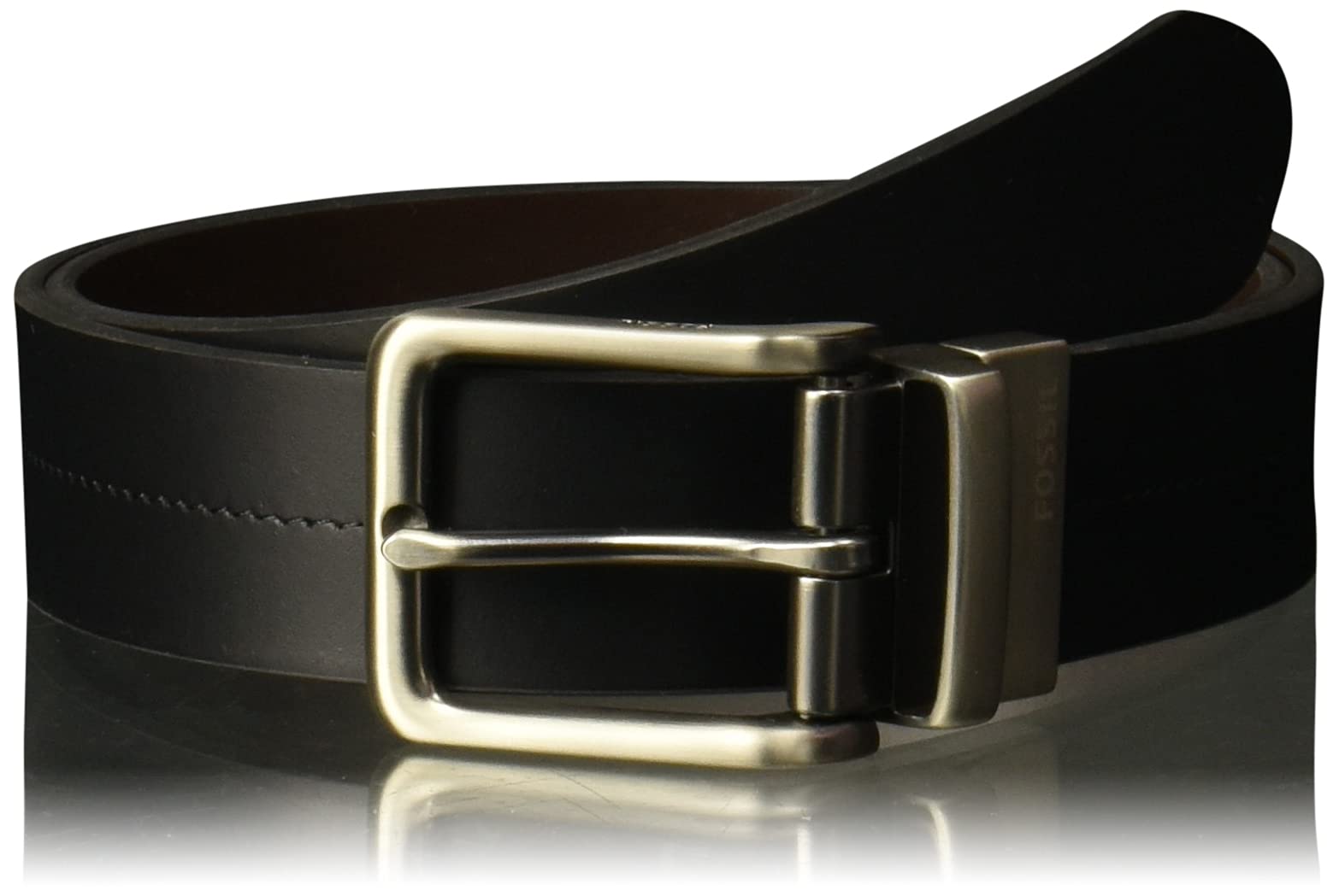 Fossil Men’s Brandon Leather Casual Dress Every Day Reversible Belt, Size 36, Black/Brown
