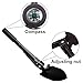 Topist Folding Camp Shovel,7-in-1 Multi-Function Emergency Garden Outdoor Tool with Hoe, Compass, Saw, Bottle Opener, Nail Puller, Pickaxe for Gardening, Survival, Hiking, Fishing, Snow, Backpacking