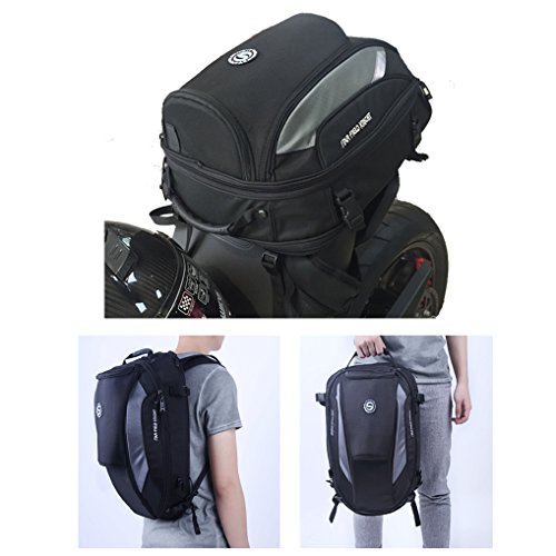 image for Sport Motorcycle Tail Bag, SEEU Water Resistant Reflective Seat Bag Un
