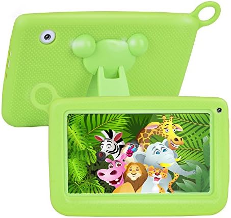 【UPGRADED】TUFEN Best Tablet for Kids, 7'' HD Display with Silicone Bumper (1GB RAM + 8GB ROM, Android 6.0, Playstore, Youtube, Netflix, PARENT-CONTROL IWAWA, Wifi Offline) (Q758 Green)