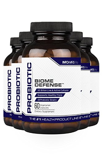 Biome Defense Probiotic 50 Billion Live & Active Cultures in 60 Vegetarian Capsules ( 1 ) Bottle