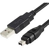 Firewire 400 to USB Cable IEEE 1394-a 4 Pin to USB 2.0 Adapter Cord 6-Feet | Plug &amp; Play for 400Mbps High Speed Data Sync Compatible with Digital Camera Camcorder to MacBook PC Laptop Computer