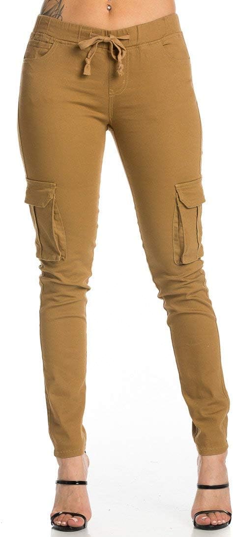Classic Soft and Comfy Drawstring Jogger Pants-Cargo Khaki-S