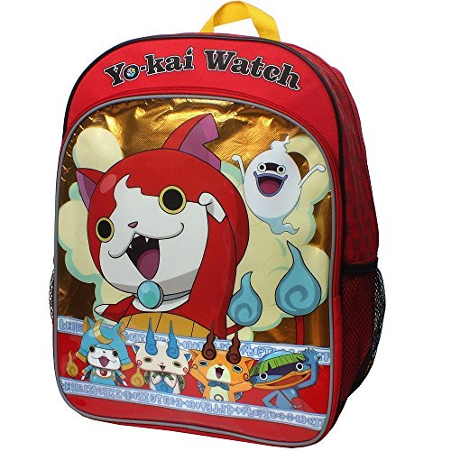 Accessory Innovations Yo-Kai Watch Jibayan Crew 16 inch Backpack with Side Mesh Pockets