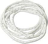 On1shelf Cable Tidy Spiral Wrap White 6mm 2m for Organised Wires view 1