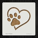 Paw Print Pet Love Dog Style 15408 DIY Plastic Stencil Acrylic Mylar Reusable