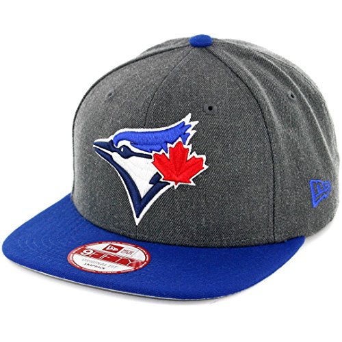 MLB Toronto Blue Jays Heather 9Fifty Snapback Cap, One Size, Graphite