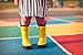 OAKI Toddler Rain Boots - Perfect Kids Rain Boots for Any Weather - Durable Rubber Baby Rain Boots Keep Little Feet Dry, Lightweight Waterproof with Easy-on Handle, Yellow & Black, 7T Toddler