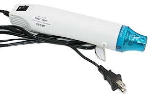 Mini Heat Gun, 300W Electric Mini Hot Air Gun for Heat Shrink Tubing Drying Paint DIY Embossing Shrink Wrapping