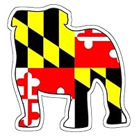 Dester Designs Maryland Flag Bulldog Sticker