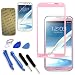 Pink Outer Glass Screen Lens Replacement For Samsung Galaxy Note II 2 N7100