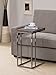 Weathered Grey Finish Expandable Snack Side End Table