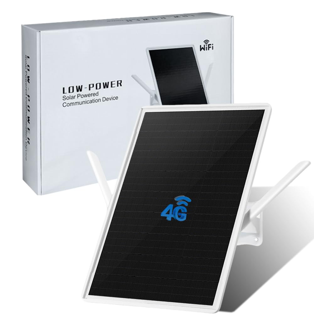 Photo 1 of LCLCTEK® Solar Powered 4G LTE Modem Router Up to150-Feet, Outdoor Wireless Router,Mobile Hotspot 2.4GHz Wi-Fi 150Mpbs,2-External Antenna,Modem for Any Operator,Trial Plan Or Insert Sim Card (17in)