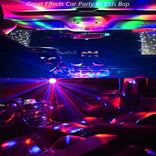 OENEW USB Mini Disco Light, 4 Packs Small Ball Stage Lamp with USB Port for Mobile Phone Car, Colorful RGB Bulb for Kids DJ Karaoke Club Bar Birthday Party Home